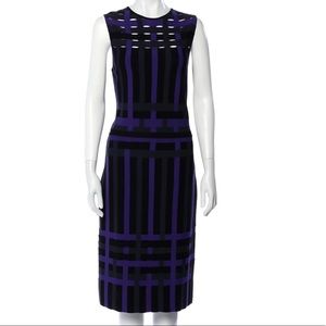 Christian Dior purple grey lattice dress fr42 us10